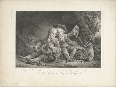 To gutter med murmeldyr av Carlo Domenico Melini