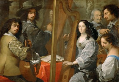 Selvportrett med familie, ca. 1650. av Carlo Francesco Nuvolone