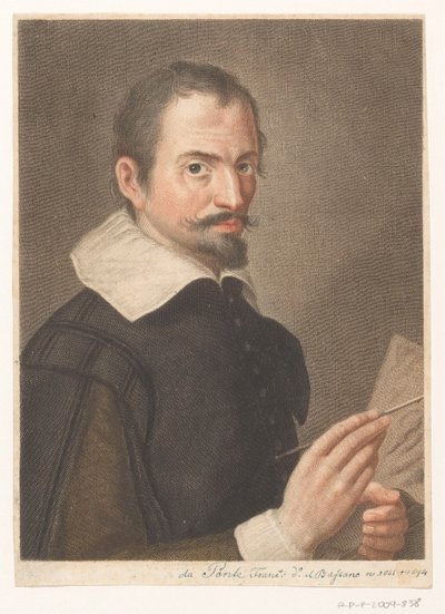 Portrett av kunstneren Francesco Bassano II Portretter av artister (serietittel) av Carlo Gregori