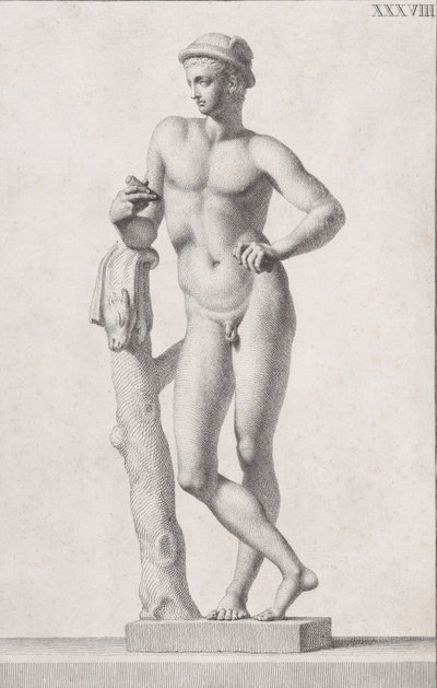 Statue av Merkur, 1734 av Carlo Gregori