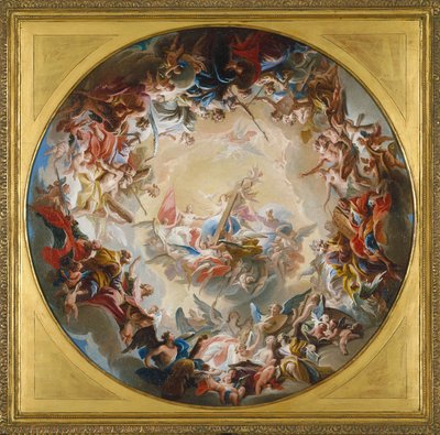 Glorification Of The Cross (olje på lerret) av Carlo Innocenzo Carlone