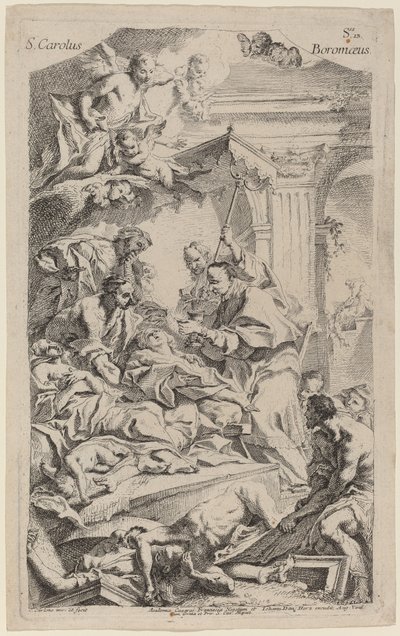 San Carlo Borromeo gir siste nattverd til ofrene for pesten av Carlo Innocenzo Carlone