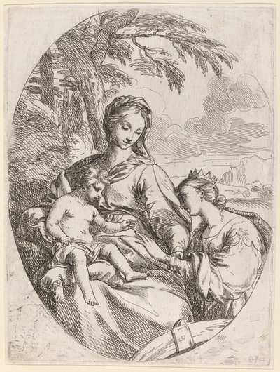 Det mystiske ekteskapet til Saint Catherine av Carlo Maratta