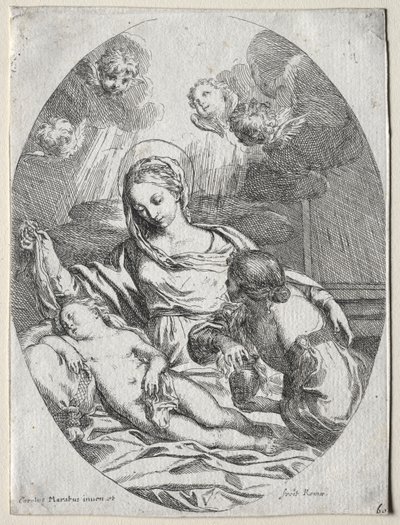 Madonna og barn med Magdalen av Carlo Maratti