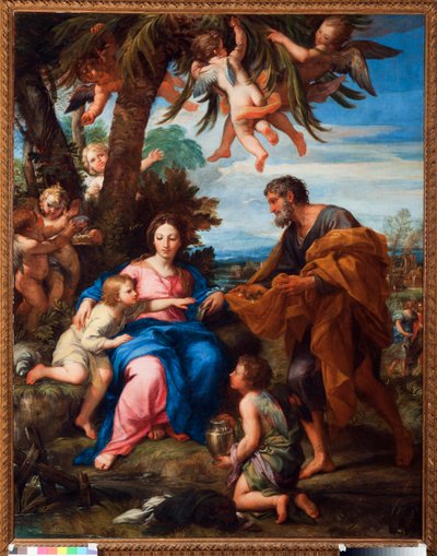 Hvil under flukt til Egypt Maleri av Carlo Maratti (1625-1713) av Carlo Maratti