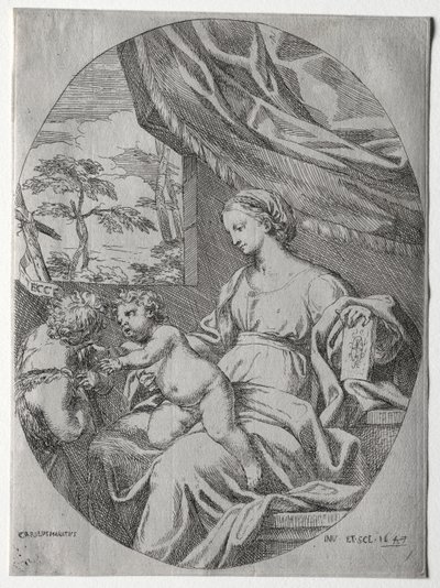 Jomfru og barn med spedbarnet St. John av Carlo Maratti
