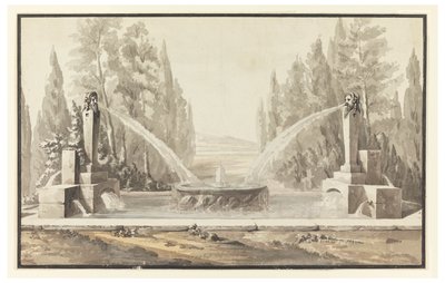 Design for en fontene i en park av Carlo Marchionni