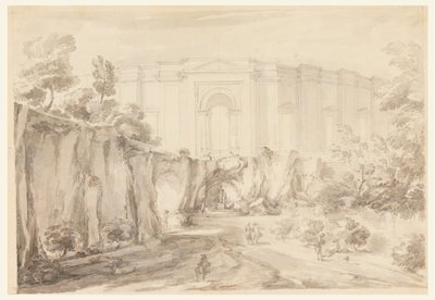 Design for en halvsykkel, Villa Albani, Roma, Italia av Carlo Marchionni