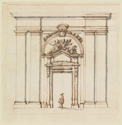 Design for delen av en del av en vegg med dørkasse av Carlo Marchionni