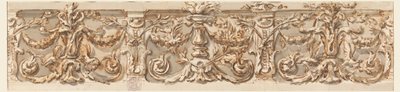 Tegning, design for en frise, ca. 1770 av Carlo Marchionni