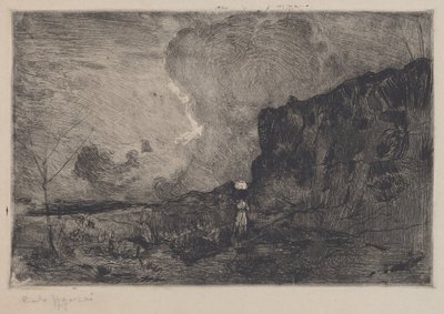Landskap, før 1915. av Carlo Paolo Agazzi