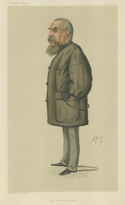 Kaptein Sir Richard Francis Burton (farge litho) av Carlo Pellegrini