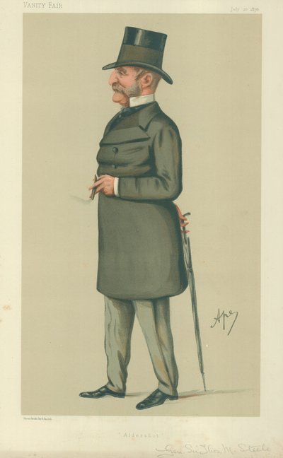 General Sir Thomas Montagu Steele, Aldershot, 20. juli 1878, tegneserie Vanity Fair av Carlo Pellegrini