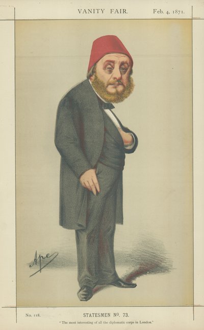Hans eksellens Musurus Bey (farge litho) av Carlo Pellegrini