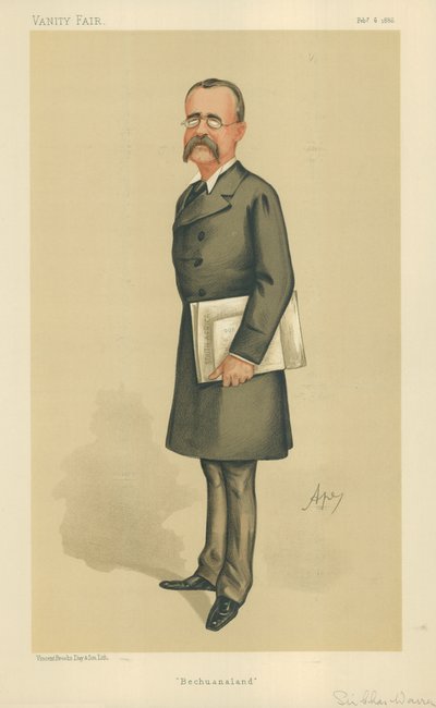 Generalmajor Sir Charles Warren, Bechuanaland, 6. februar 1886, tegneserie Vanity Fair av Carlo Pellegrini
