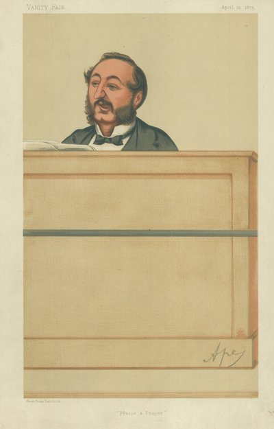 Mr Ira D Sankey, Praise and prayer, 10. april 1875, Vanity Fair tegneserie av Carlo Pellegrini