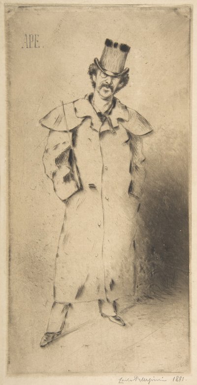 Portrett av Whistler, 1881. av Carlo Pellegrini