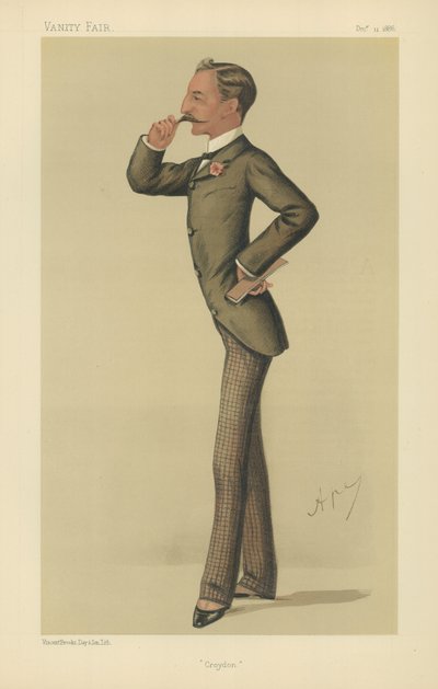 Den ærede Sidney Herbert (farge litho) av Carlo Pellegrini