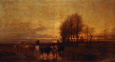 Dyr som blir drevet til vann, av Carlo Pittara av Carlo Pittara