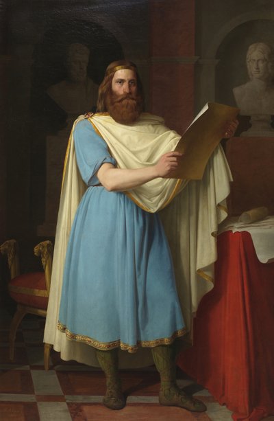 Alarik II, vestgotisk konge, 1856 av Carlos María Esquivel y Rivas