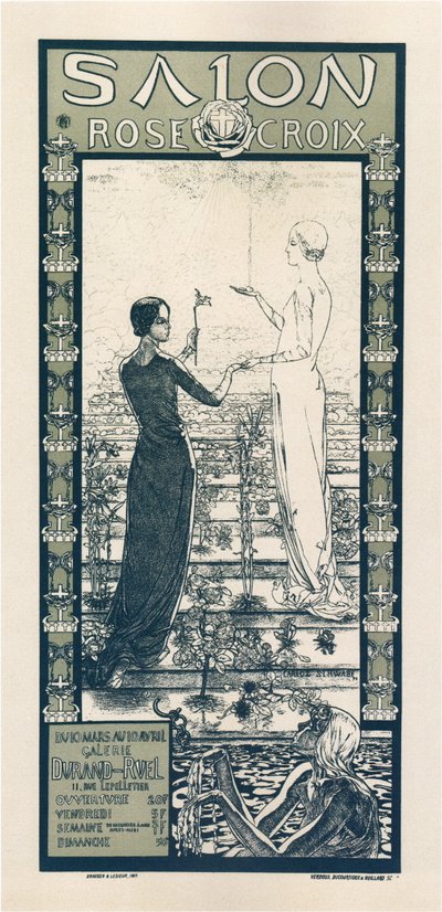Utstilling av Rose & Cross Society av Carlos Schwabe