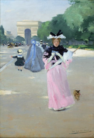 Avenue of Bois de Boulogne av Carlton Alfred Smith
