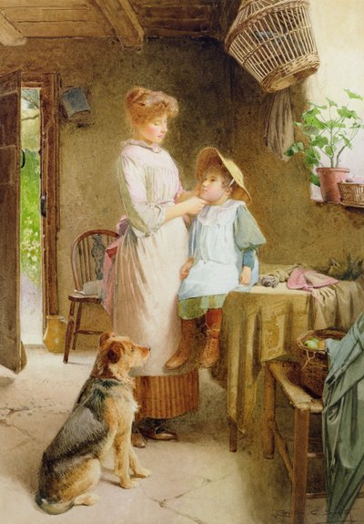 The New Bonnet (olje på lerret) av Carlton Alfred Smith