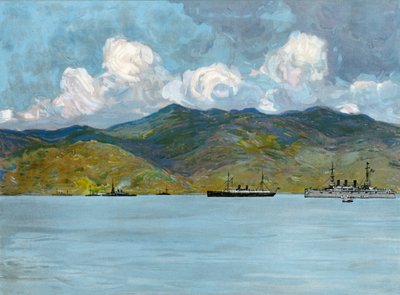 Våre krigsskip utenfor kysten nær Santiago de Cuba, 3. juni 1898 av Carlton Theodore Chapman
