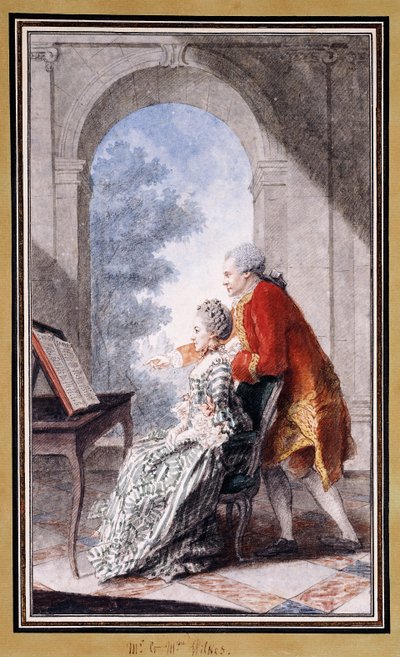 John Wilkes og frøken Gertrude Carmontelle, av Carmontelle