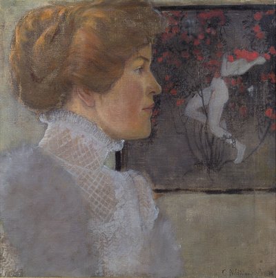 portrett av en dame av Carola Nahowska