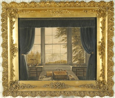 Sørvindu av studien til Greta Hall, 1841 av Caroline Bowles