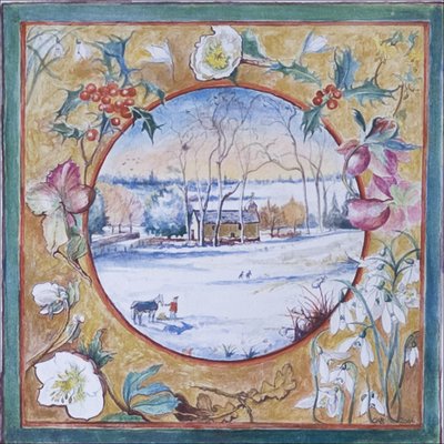 Christmas Morning, Little Somborne, 2007 (wc på papir) av Caroline Hervey Bathurst