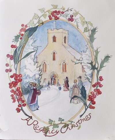 Regency Christmas, 2008 (wc på papir) av Caroline Hervey Bathurst