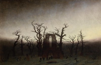 Klosteret i eikeskogen av Caspar David Friedrich