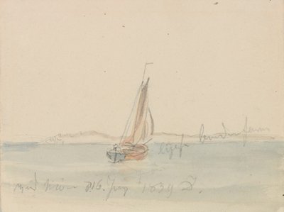 Dahl, Johan Christian - Seilbåt foran Møn av Caspar David Friedrich