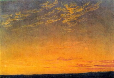 Kveld med skyer av Caspar David Friedrich av Caspar David Friedrich