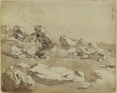 Klippestudier, blokker som ligger ved siden av hverandre av Caspar David Friedrich