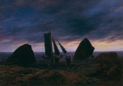 Fiskebåt ved Østersjøen, ca. 1830 av Caspar David Friedrich