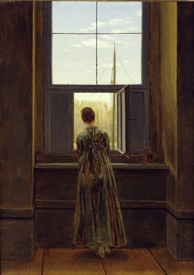 Kvinne ved vinduet av Caspar David Friedrich