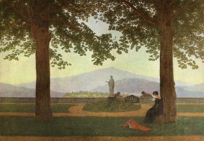 Tysk: Gartenterrasse Hageterrassen av Caspar David Friedrich