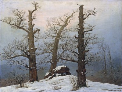 Engelsk: Varde i snø av Caspar David Friedrich