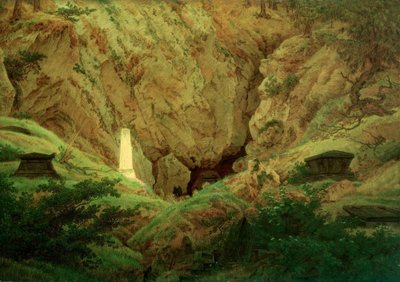 Graver av gamle helter av Caspar David Friedrich