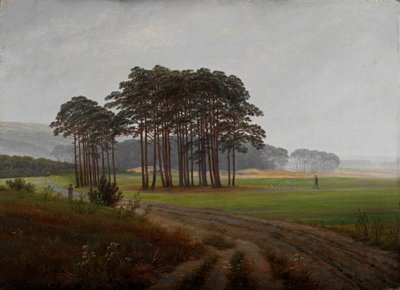 ""Moments de la journee : le midi"" (Tidene på dagen: Middagen) Peinture de Caspar David Friedrich (1774-1840) 1821-1822 - Olje på lerret Dim 22x30 cm Niedersaechsisches Landesmuseum, Hannover av Caspar David Friedrich