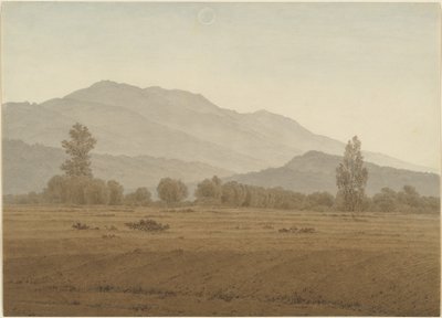 Nymåne over Riesengebirge-fjellene av Caspar David Friedrich