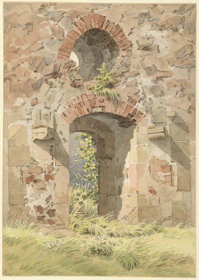Ruin av klosteret til det hellige kors, Meissen, 1824. av Caspar David Friedrich
