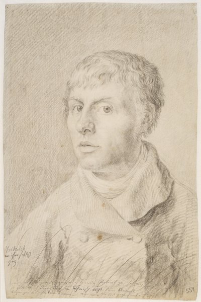 Selvportrett, 1800 av Caspar David Friedrich