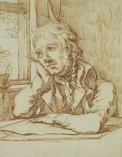 Selvportrett med støttet arm av Caspar David Friedrich