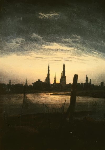 By ved måneoppgang av Caspar David Friedrich