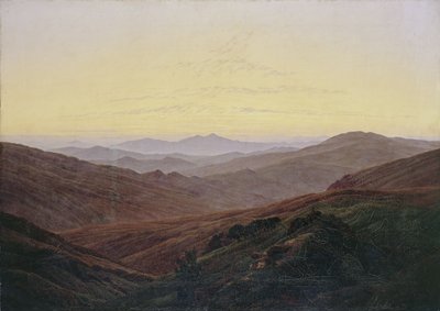 Giant Mountains / Før soloppgang i fjellet av Caspar David Friedrich