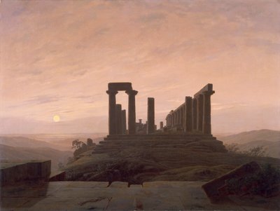 Juno-tempelet i Agrigento, av Caspar David Friedrich (1774-1840). av Caspar David Friedrich